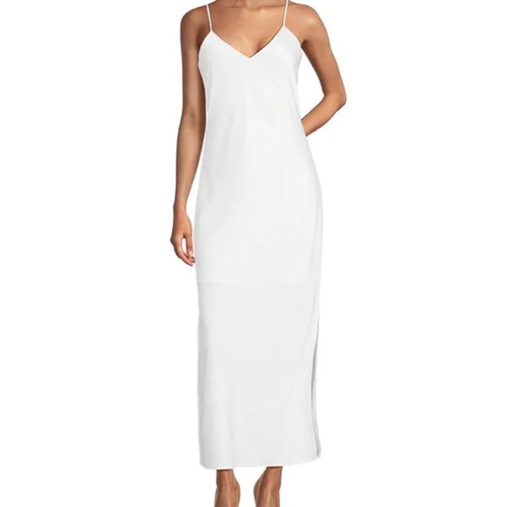 White Slip Maxi Dress with Spaghetti Straps